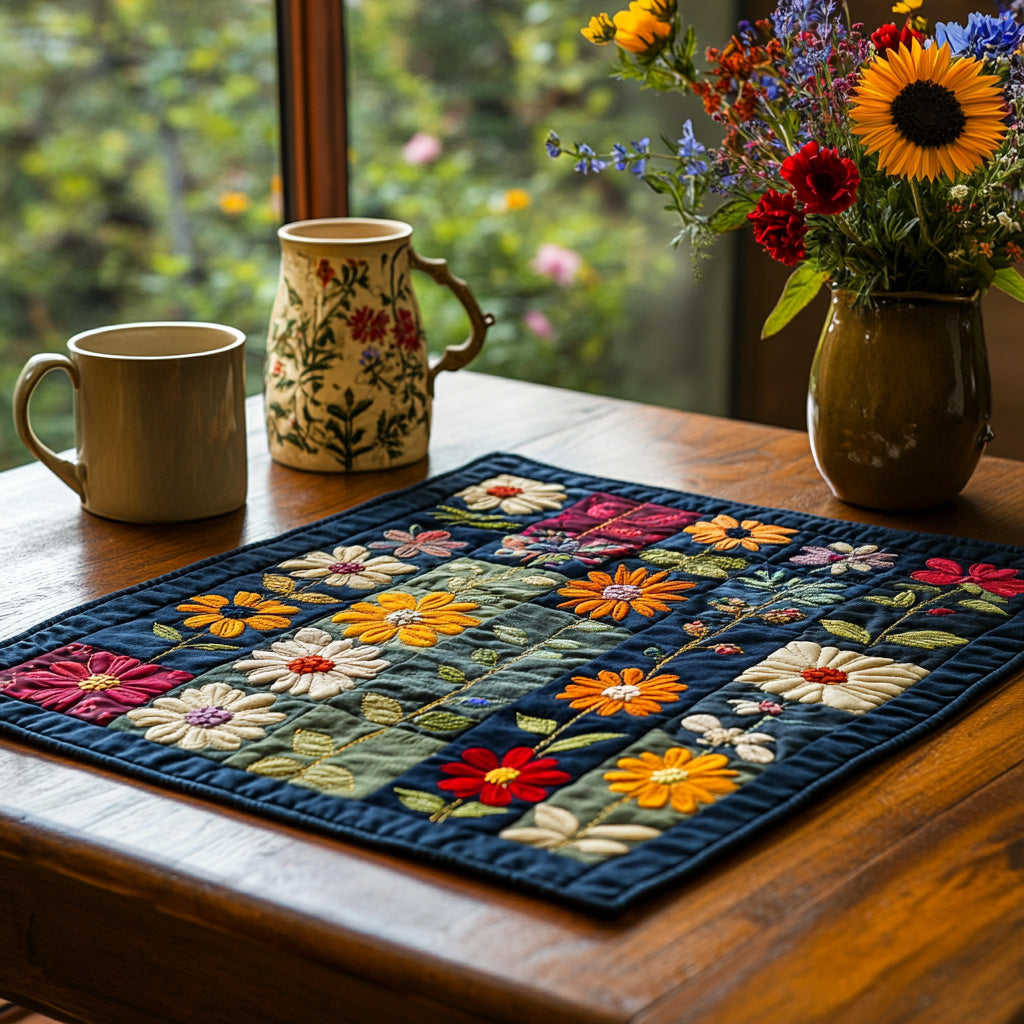 Petal Patch Quilted Table Topper NCU0DV629