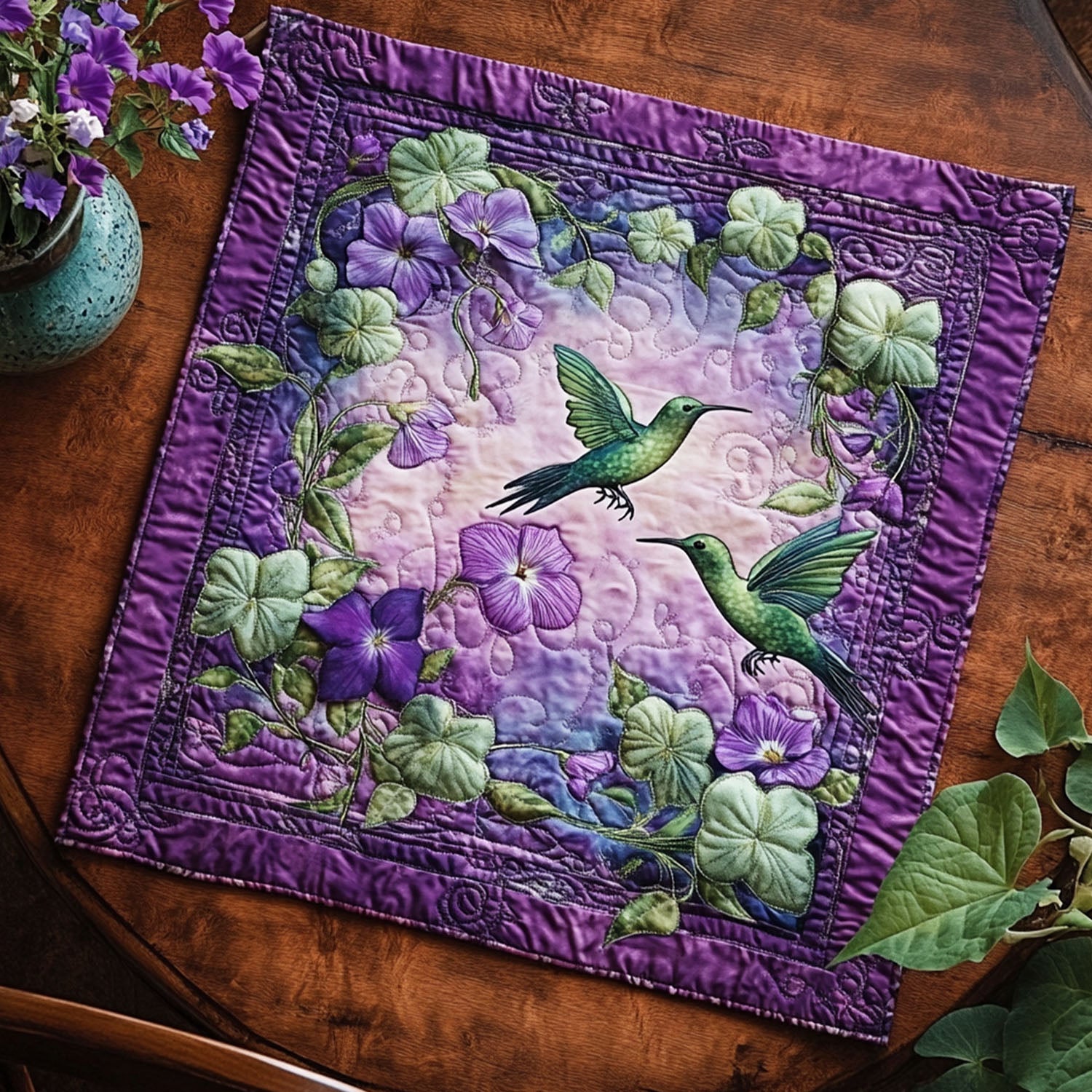 Petal Sipper Quilted Table Topper NCU0PTT724
