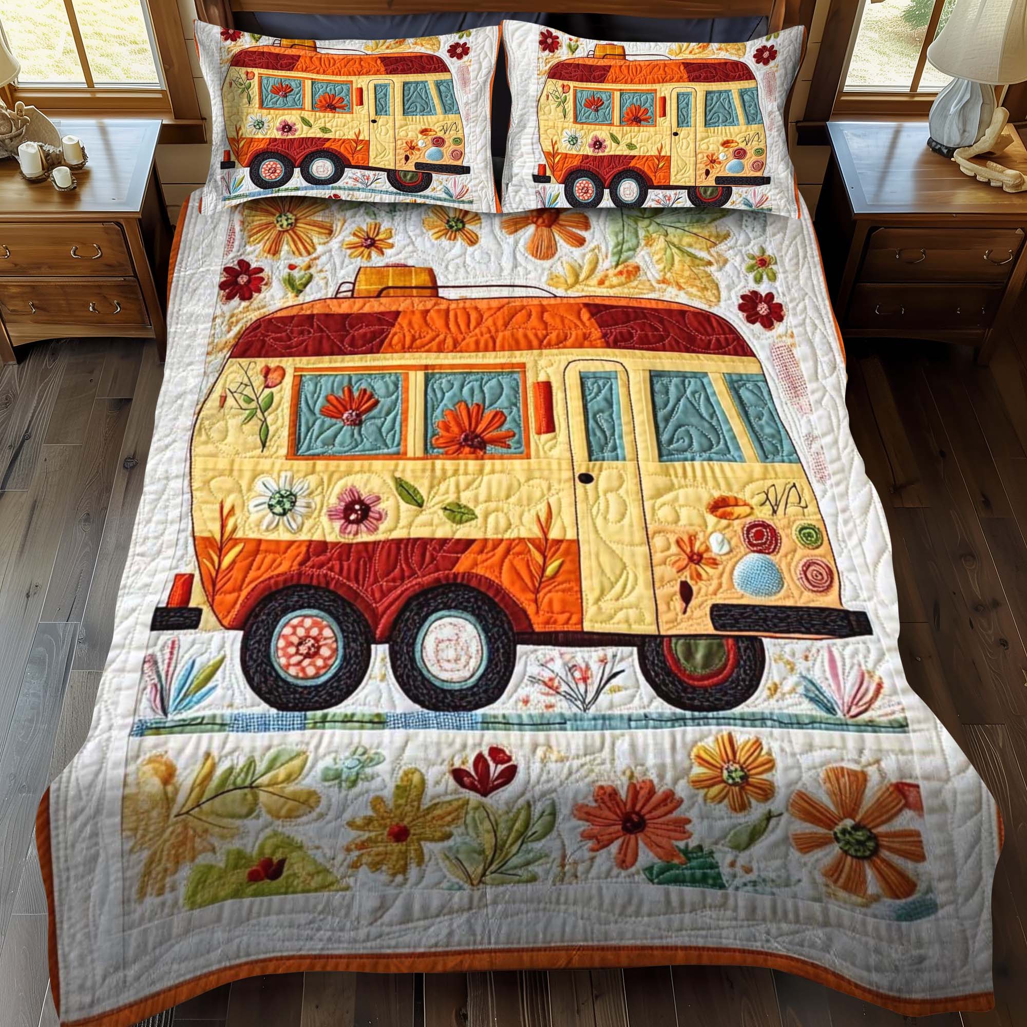 Pine Grove 3-Piece Quilted Bedding Set NCU0NT650