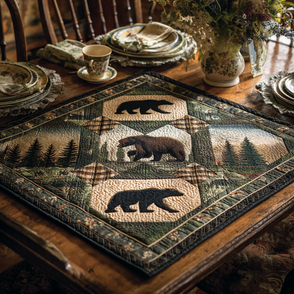 Pine Hollow Prowler Quilted Table Topper NCU0PTT885