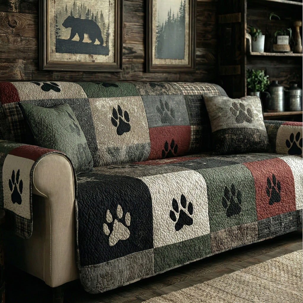 Pine Paw Patch Quilted Sofa Cover NCU0LDH657