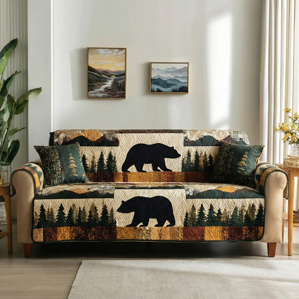 Pine Ridge Quilted Sofa Cover NCU0LDH615
