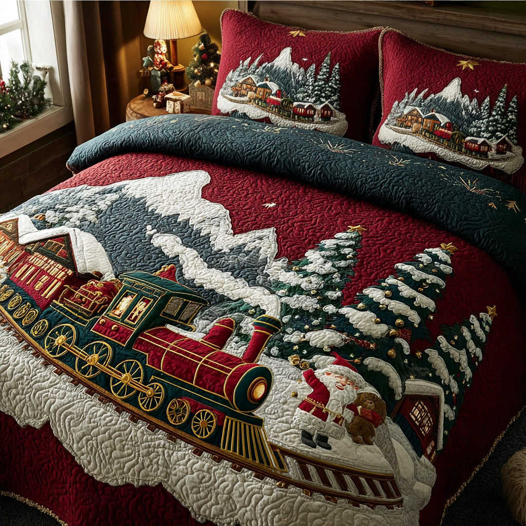 Polar Expressway 3-Piece Quilted Bedding Set NCU0DV980