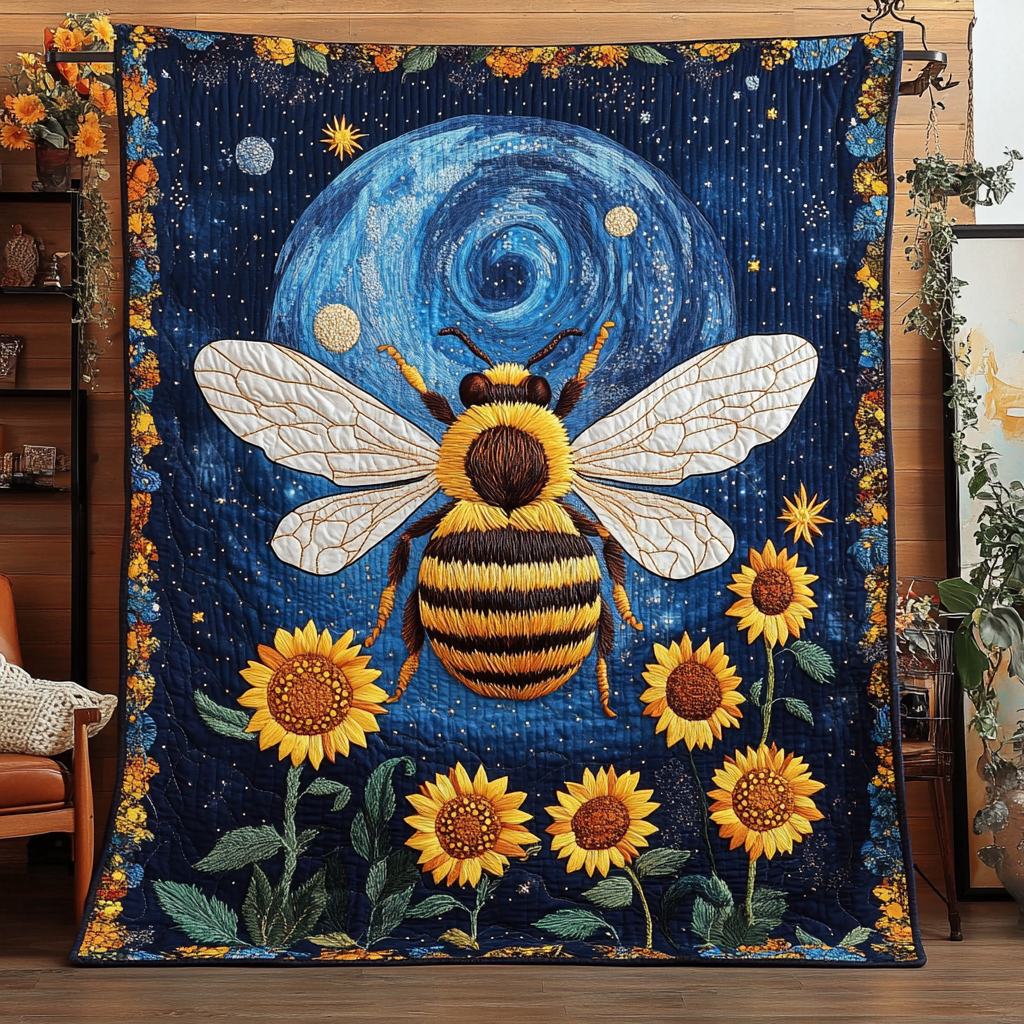 Pollinator Charm Quilted Blanket NCU0DDK197