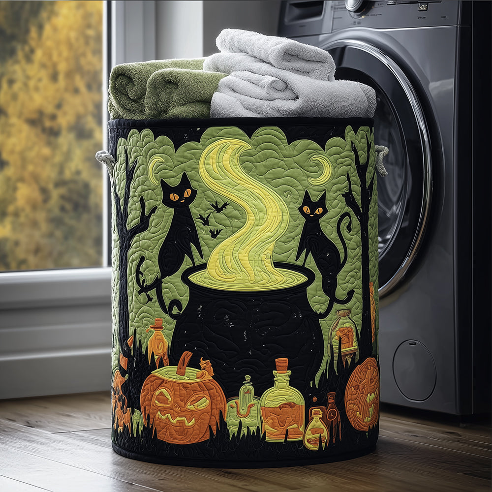 Potion Cat Quilted Laundry Basket NCU0TH3063