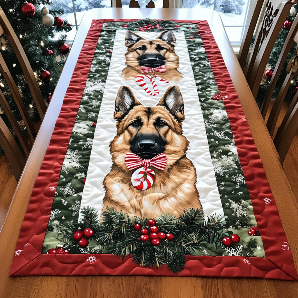 Proud German Shepherd Quilted Table Runner NCU0DDK1506