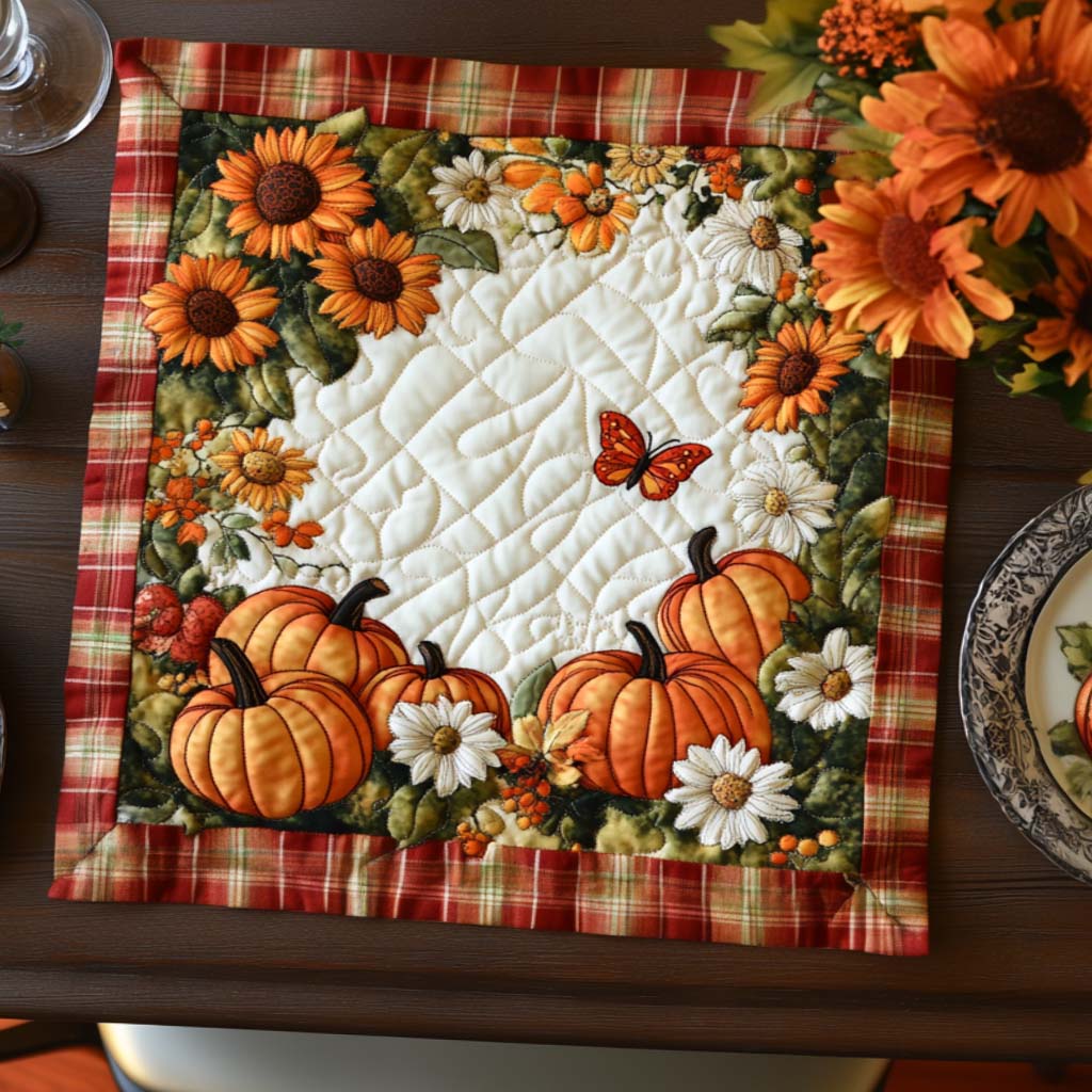 Pumpkin Grove Quilted Table Topper NCU0NNT1045