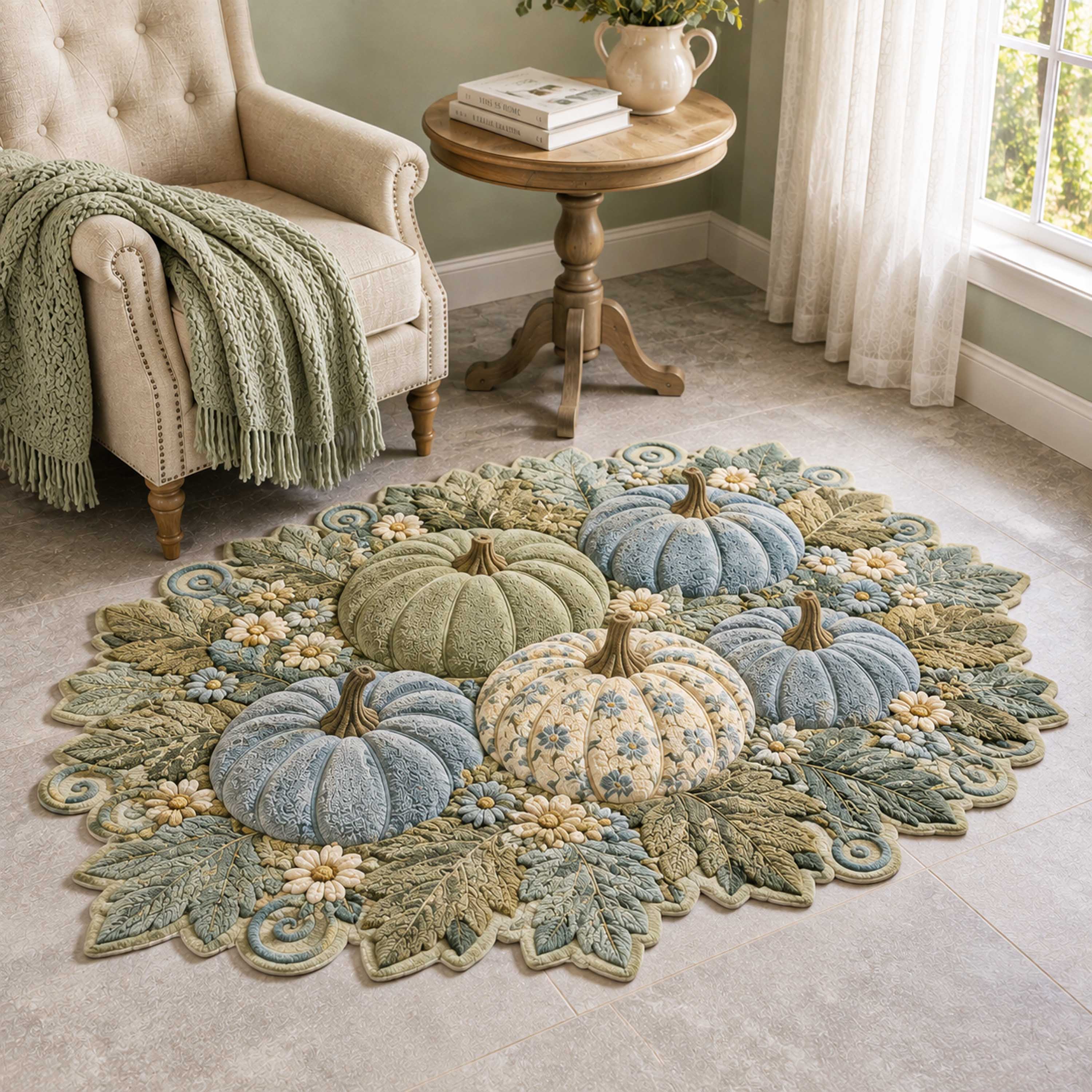 Pumpkin Hollow Custom Shape Area Rug NCU0NTD2146