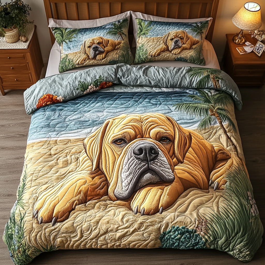 Pup Dreams 3-Piece Quilted Bedding Set NCU0NVH797