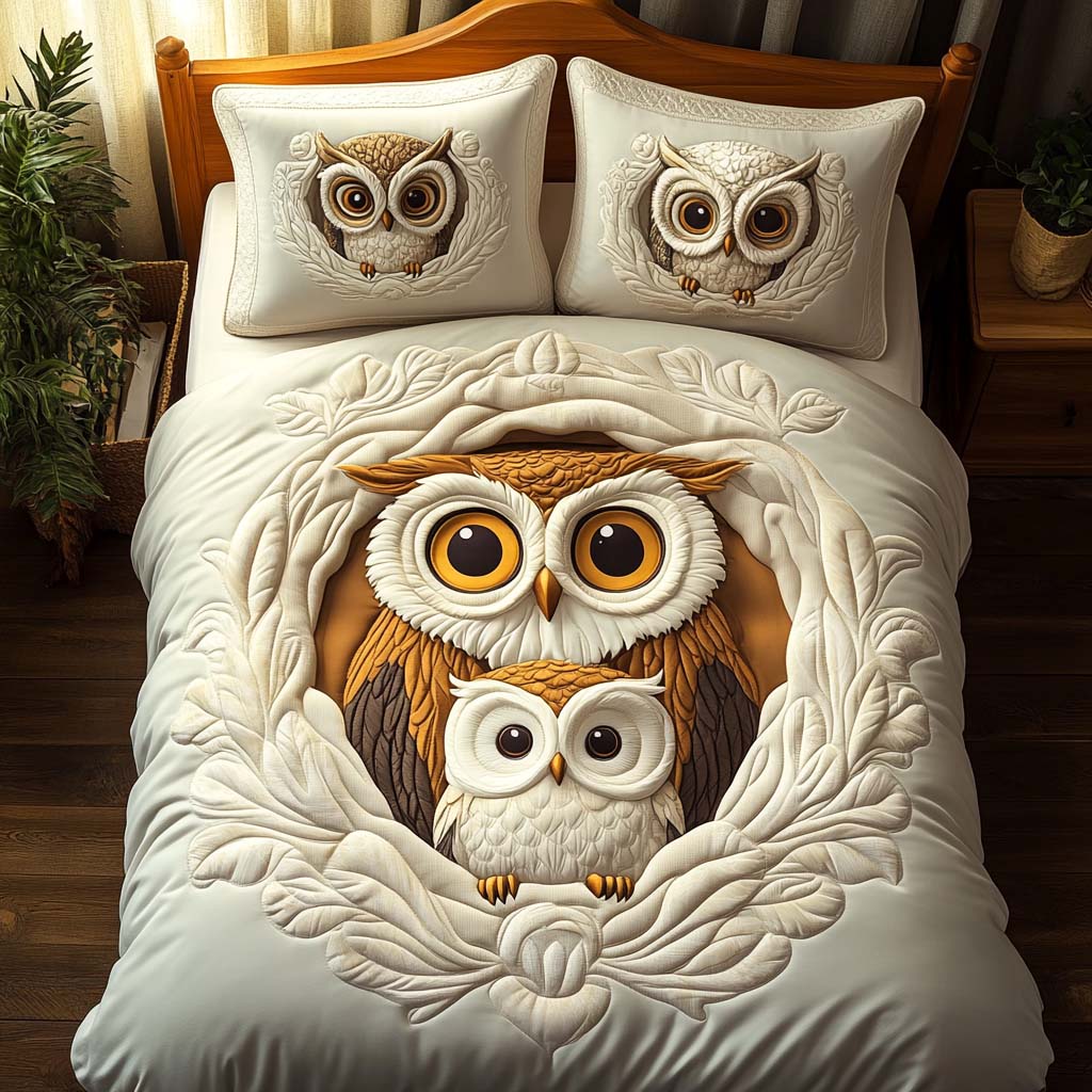 Pure Nest 3-Piece Quilted Bedding Set NCU0NXD481