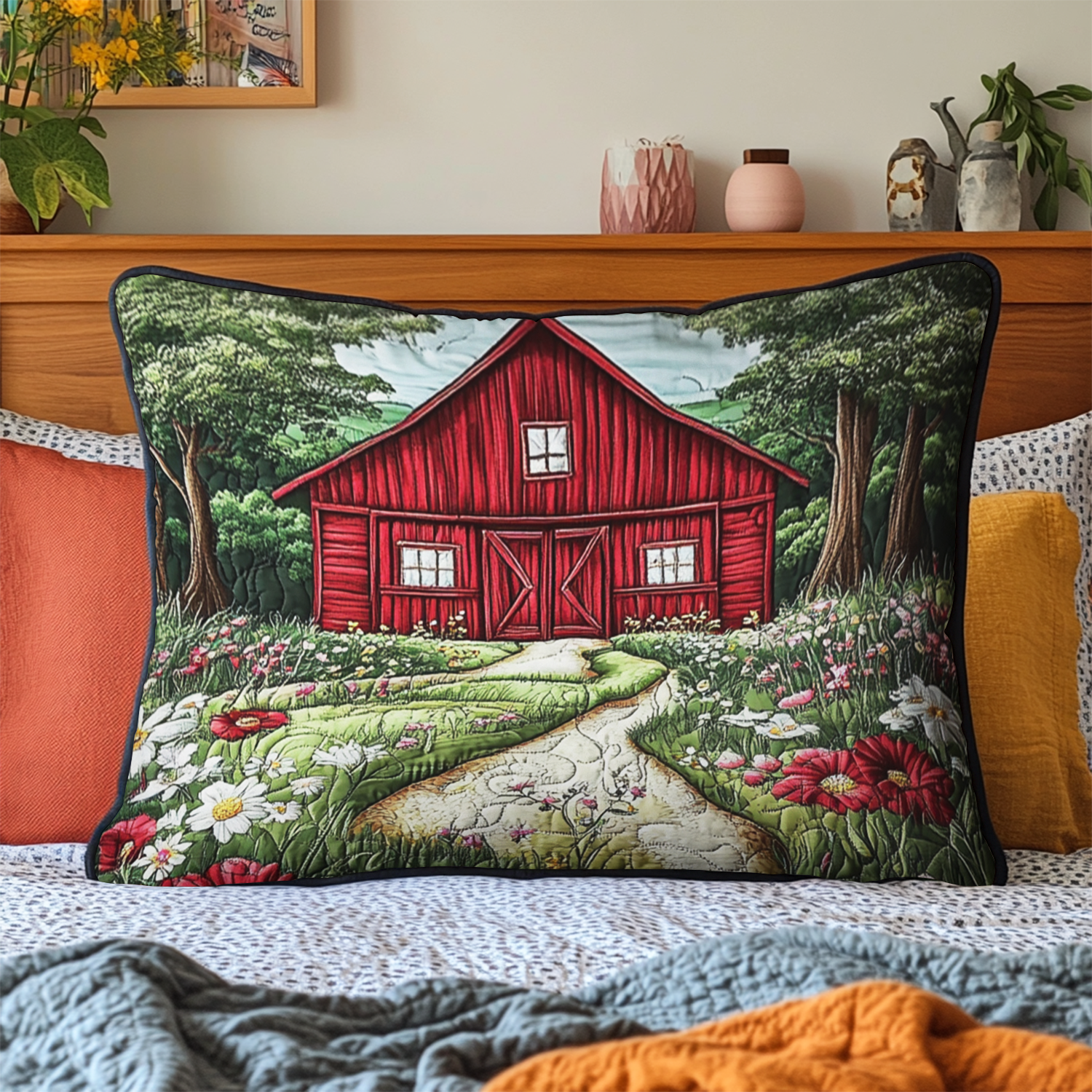 Cottage Dreams Quilted Bedding Pillow Case NCU0NVH744