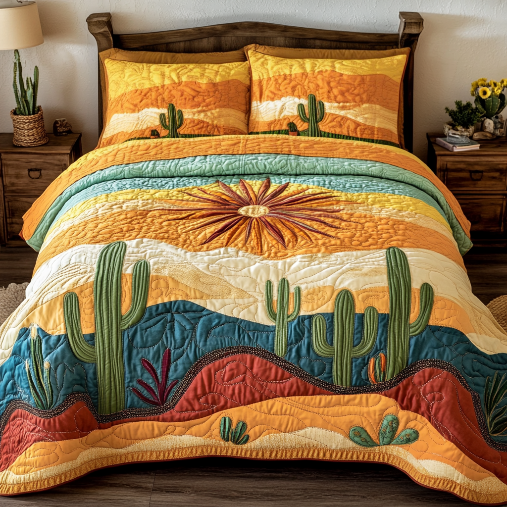 Radiant Dawn 3-Piece Quilted Bedding Set NCU0NVH218