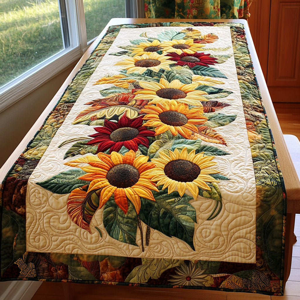 Radiant Horizon Line Quilted Table Runner NCU0PTT256