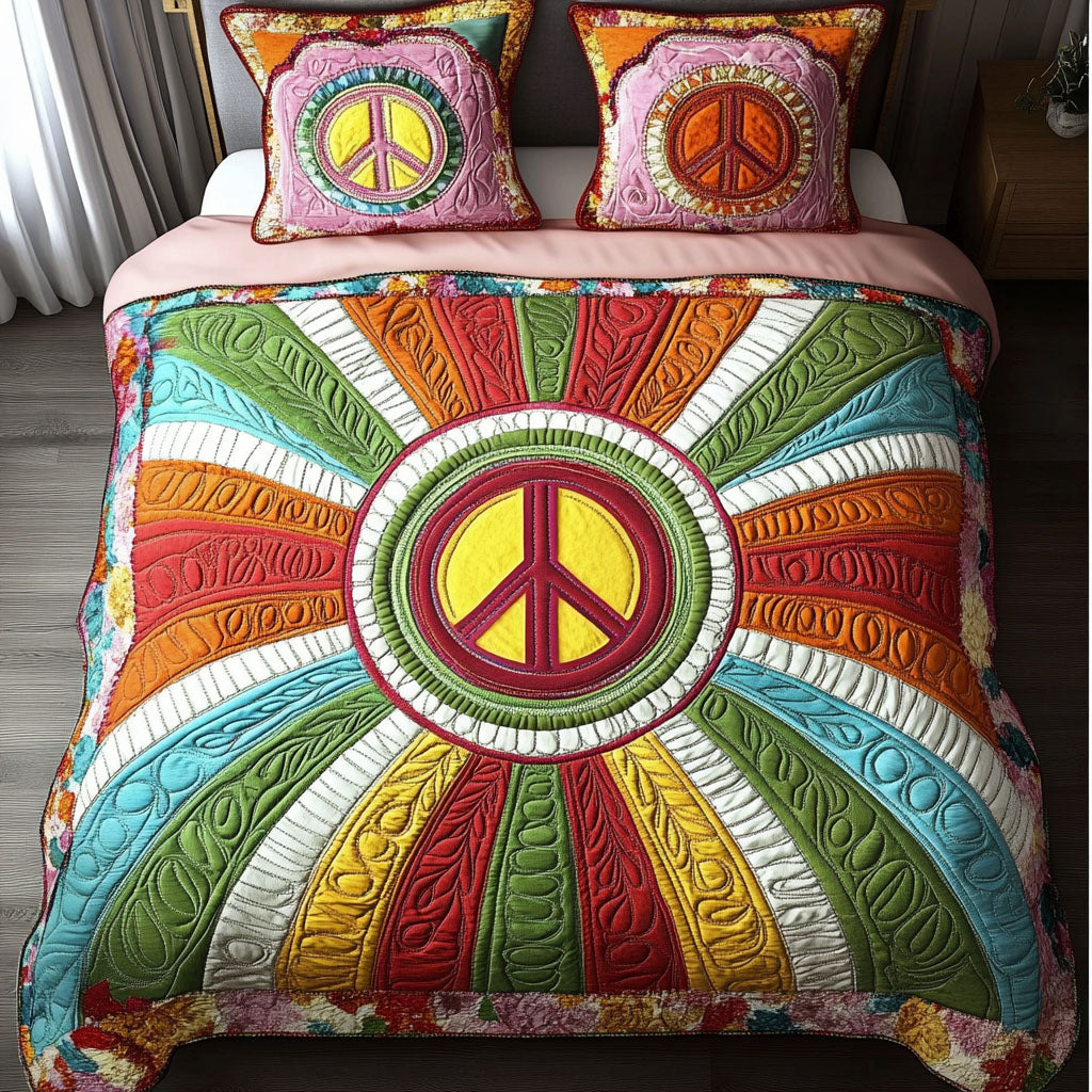 Radiant Peace 3-Piece Quilted Bedding Set NCU0NNT287