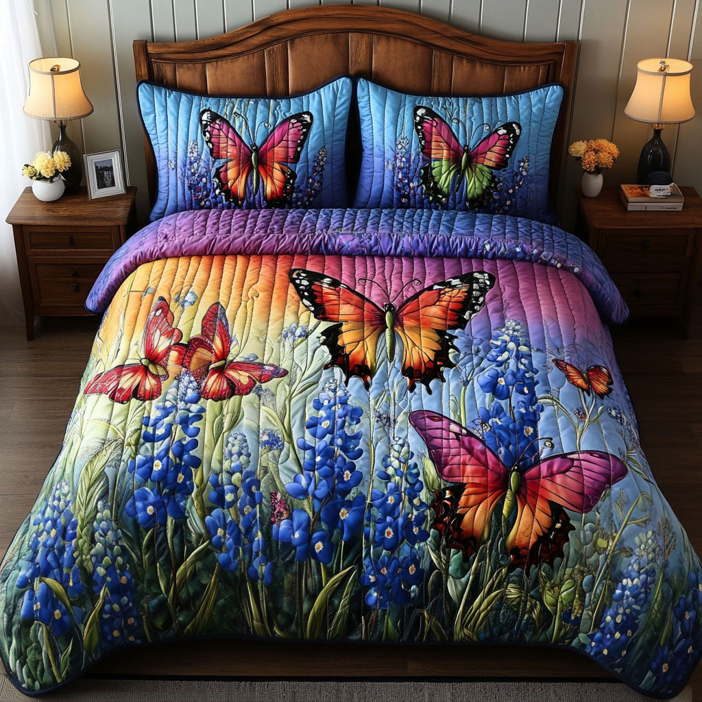 Rainbow Flutterflies Duvet Cover Set NCU0NNT457