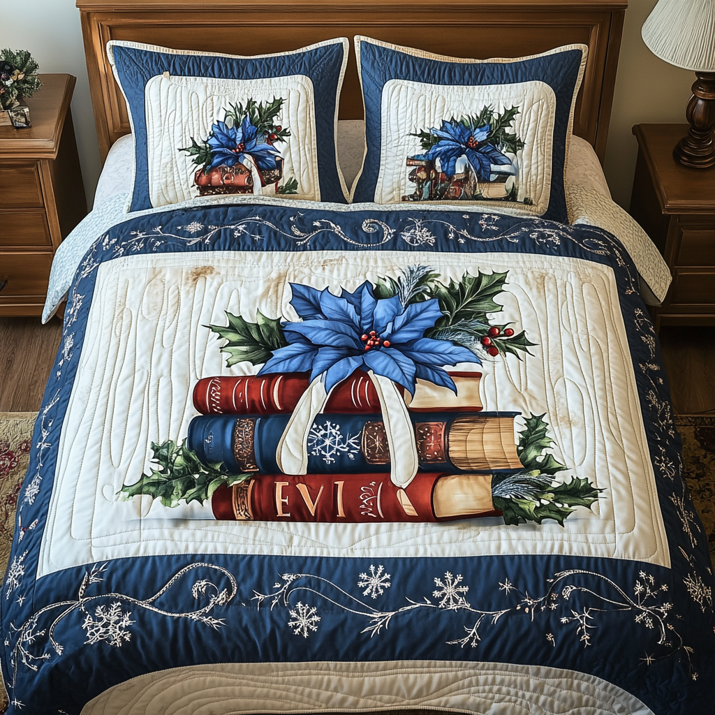 Reading Journey 3-Piece Quilted Bedding Set NCU0TL2090