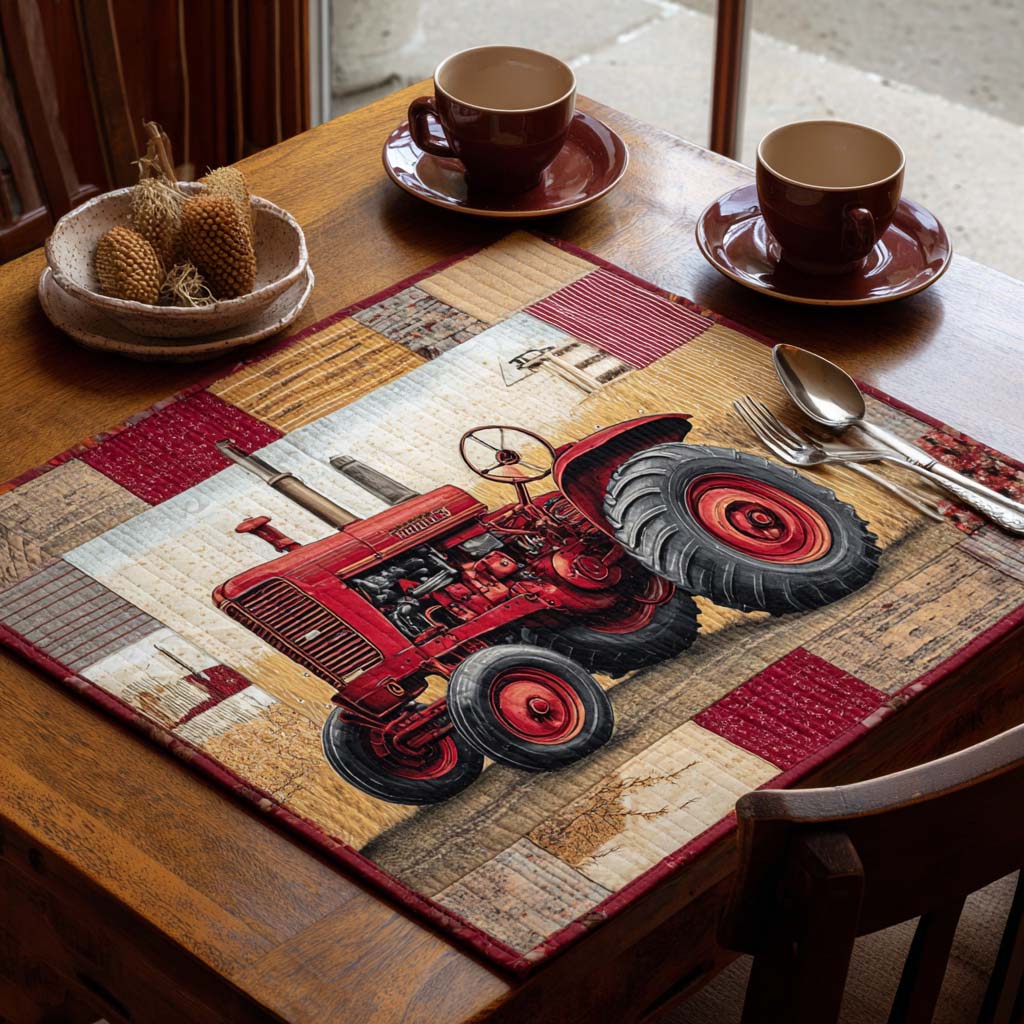 Red Farm Power Quilted Table Topper NCU0NXD119