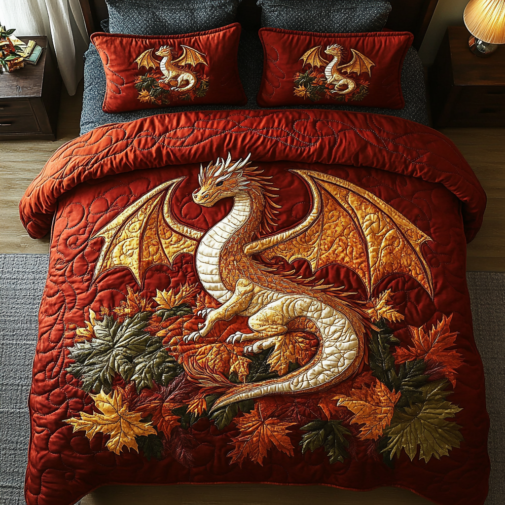 Regal Roar 3-Piece Quilted Bedding Set NCU0VH737