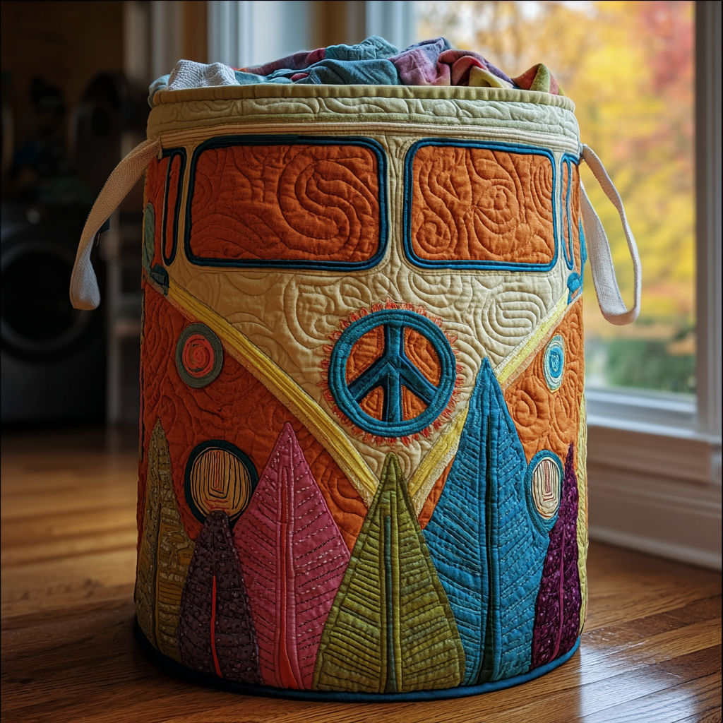 Retro Ride Quilted Laundry Basket NCU0DDK1105