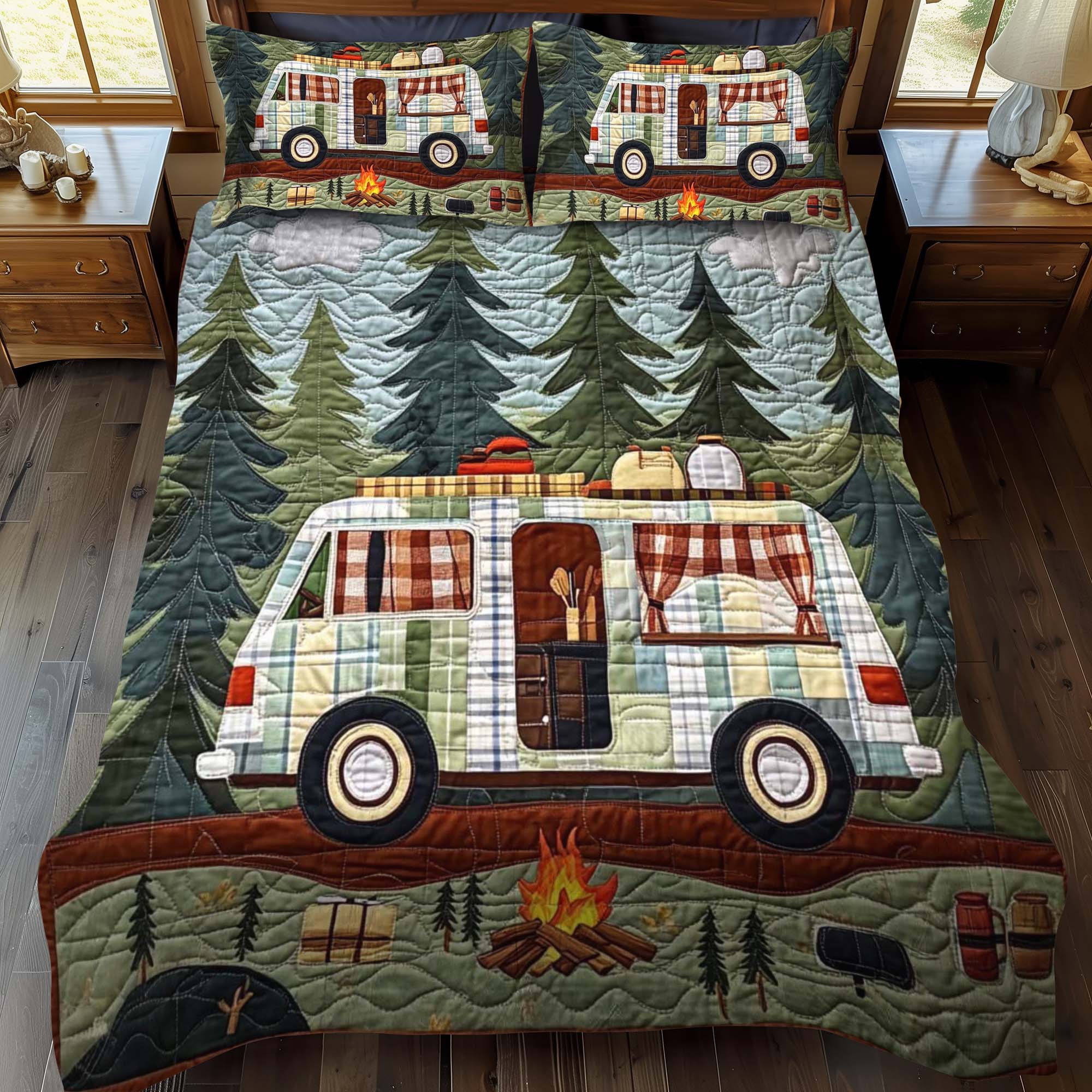 Riverbend Camp 3-Piece Quilted Bedding Set NCU0NT651
