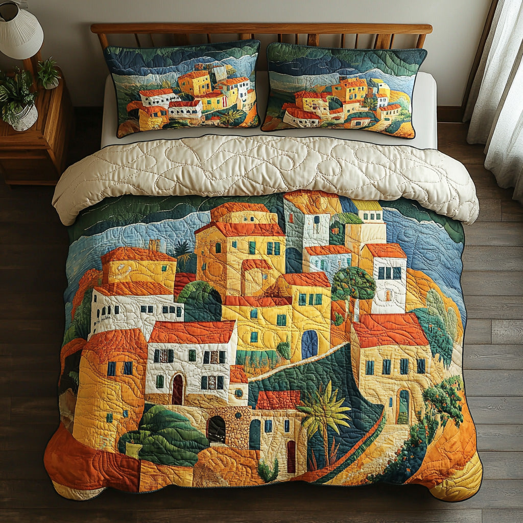 Riviera Sun 3-Piece Quilted Bedding Set NCU0DV527
