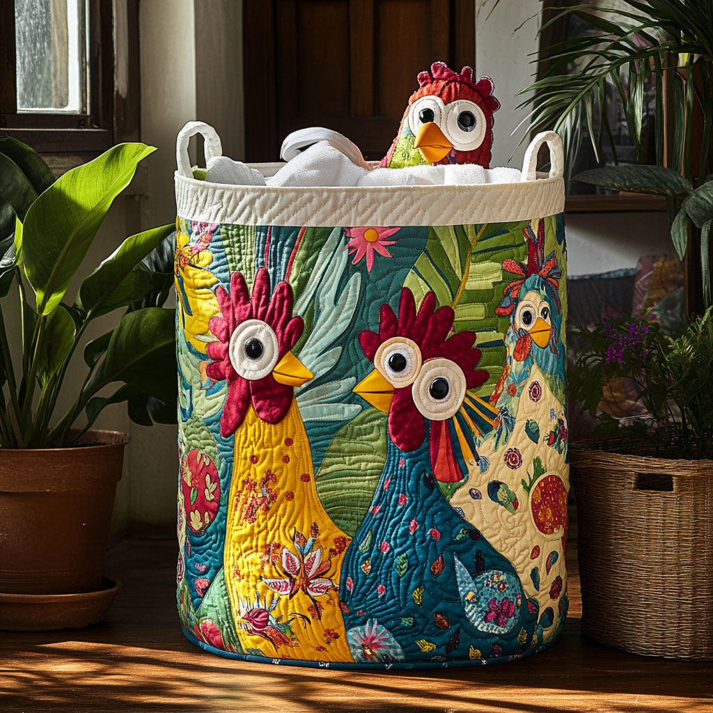 Rooster Ridge Quilted Laundry Basket NCU0PTT786