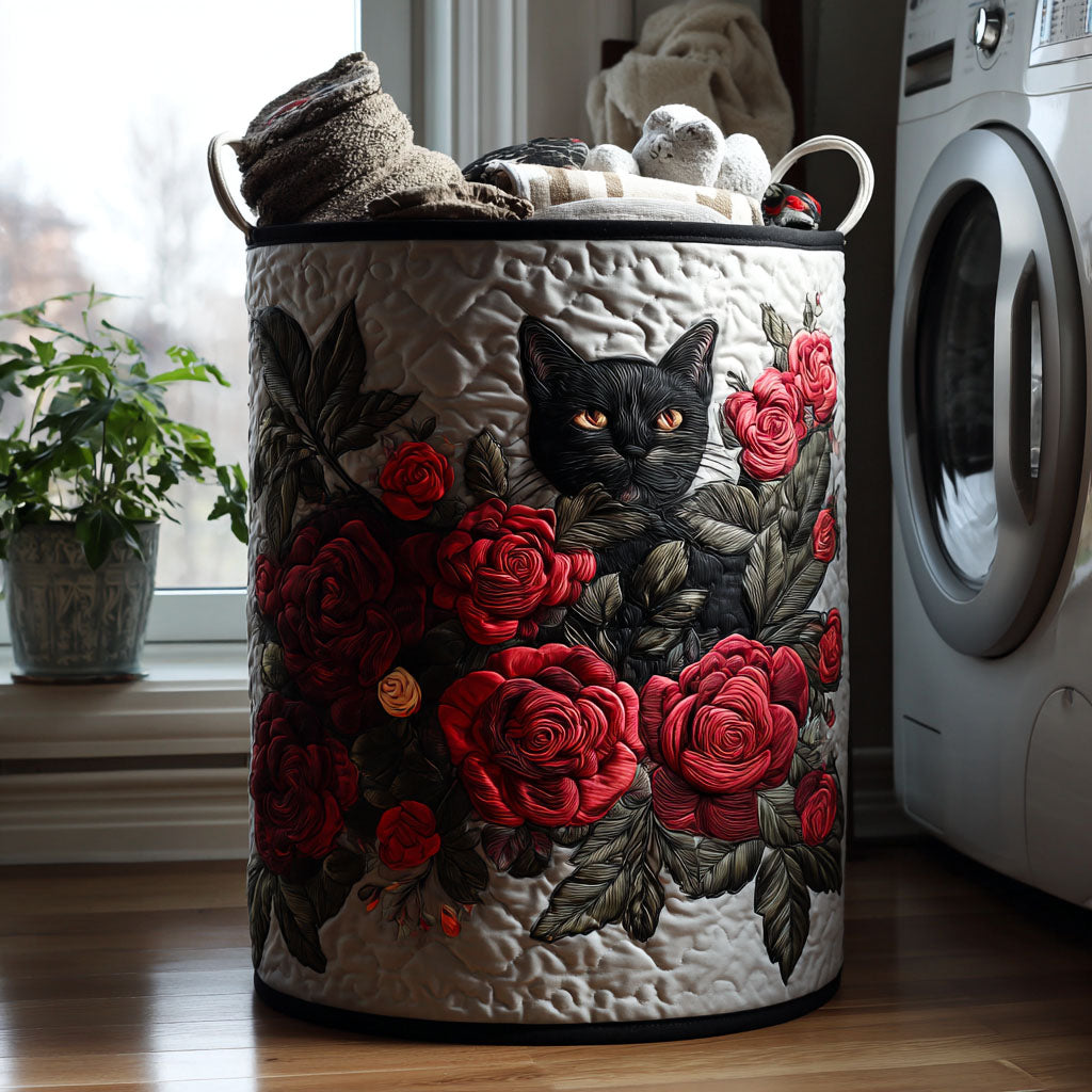 Rose Garden Rascals Quilted Laundry Basket NCU0PTT1135