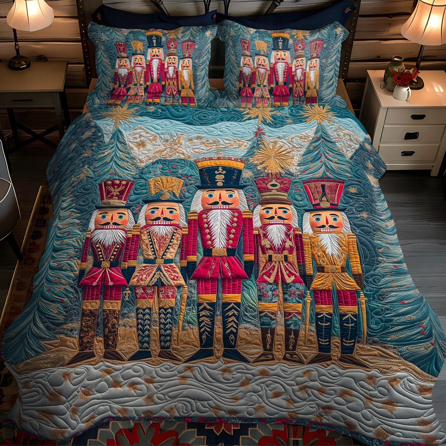 Royal Nutcracker 3-Piece Quilted Bedding Set NCU0TL1601