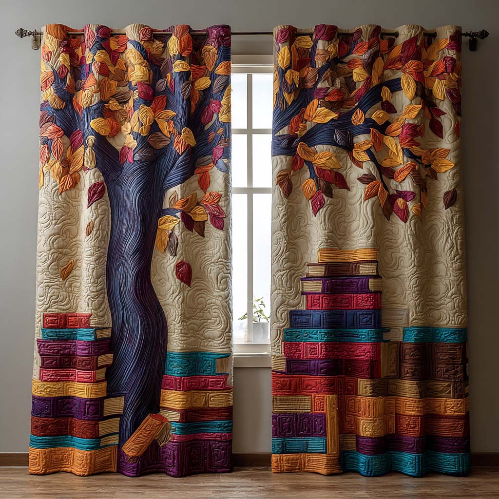 Rustic Book Canopy Quilted Curtains NCU0NXD1128