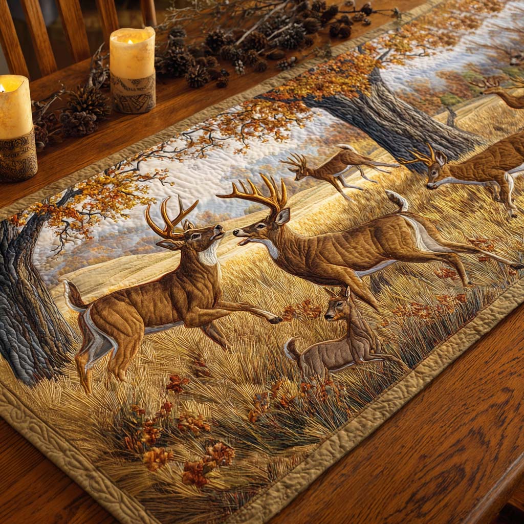 Rustic Bucks Quilted Table Runner NCU0NNT1915