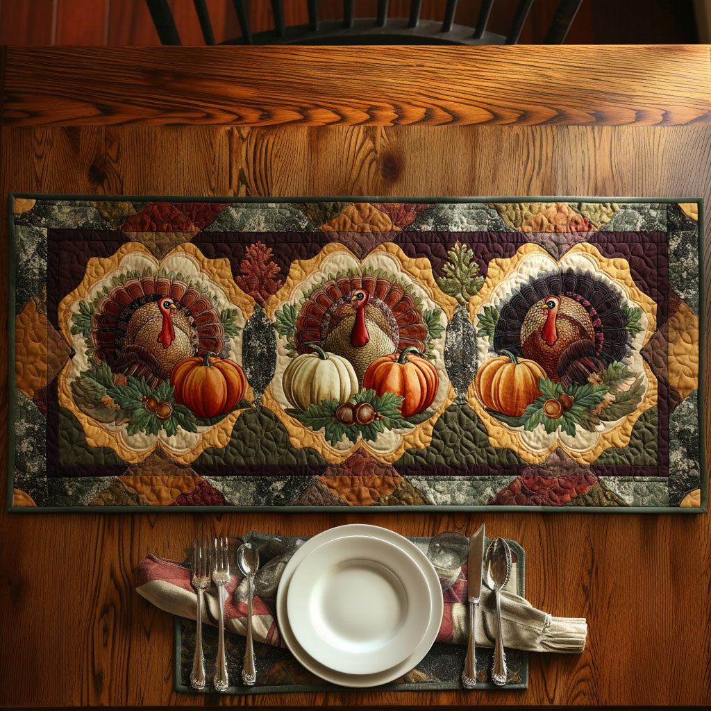 Rustic Harvest Quilted Table Runner NCU0NTV267
