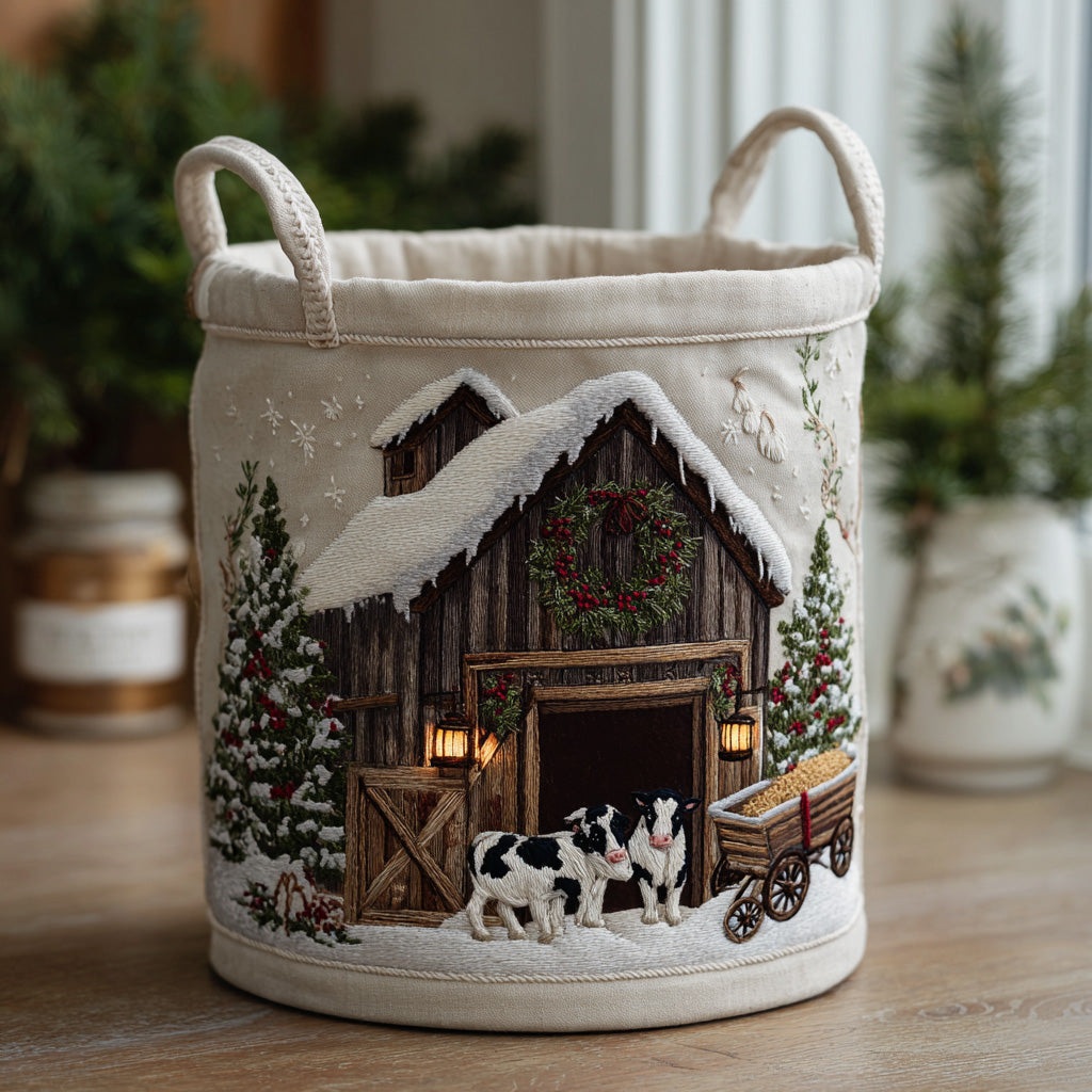 Rustic Herd Quilted Laundry Basket NCU0DV960