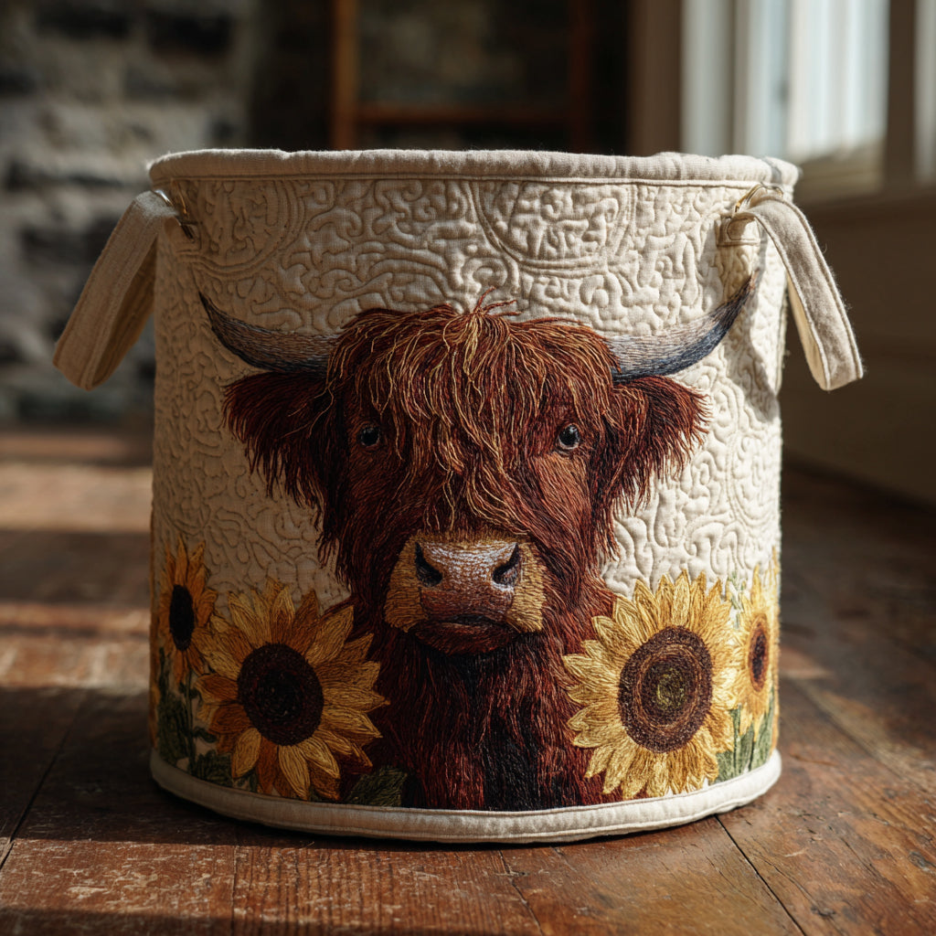 Rustic Highland Quilted Laundry Basket NCU0DV1602