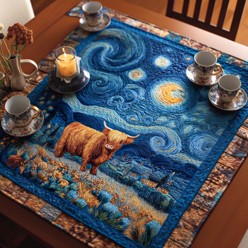Rustic Highlander Quilted Table Topper NCU0NNT1204