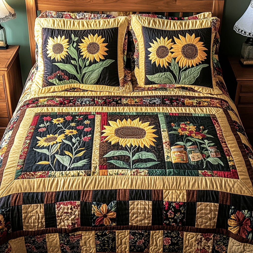 Rustic Light 3-Piece Quilted Bedding Set NCU0DDK500