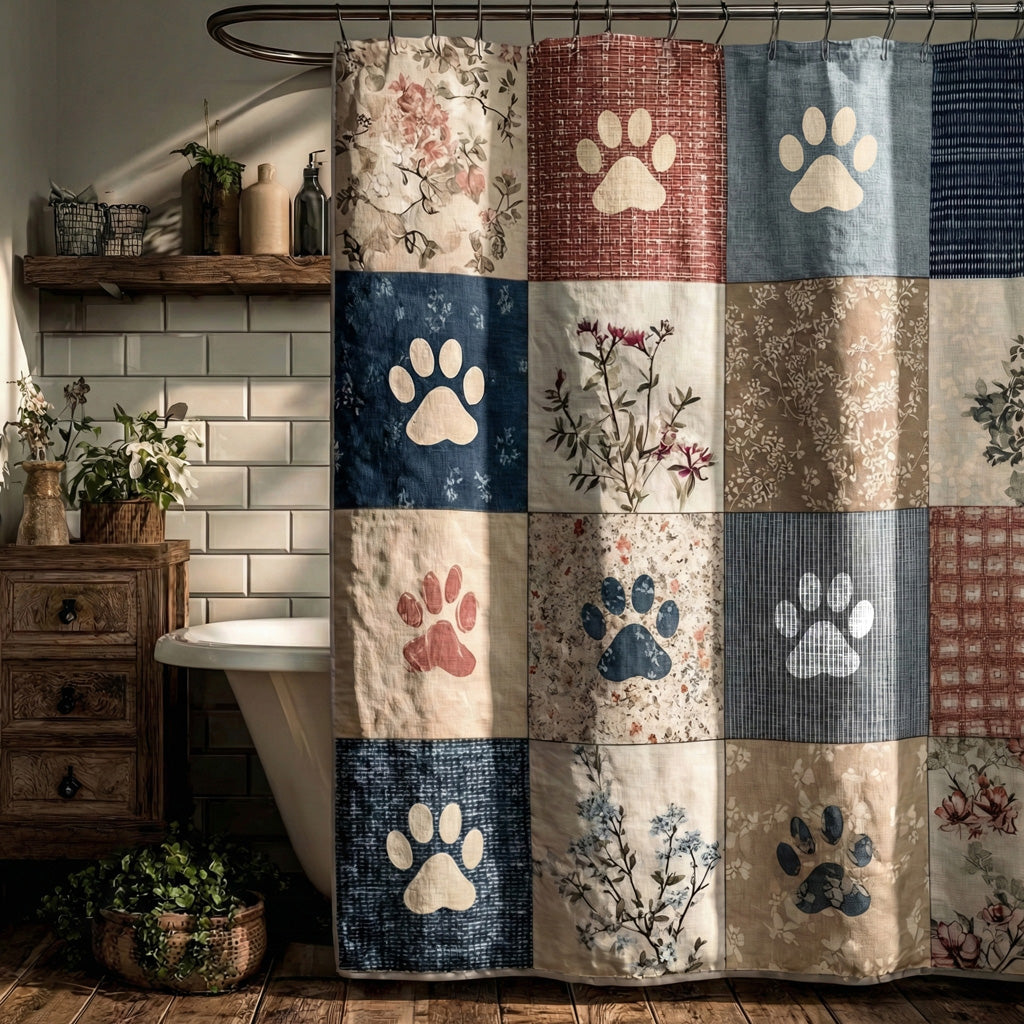 Rustic Paws Shower Curtain NCU0LDH421
