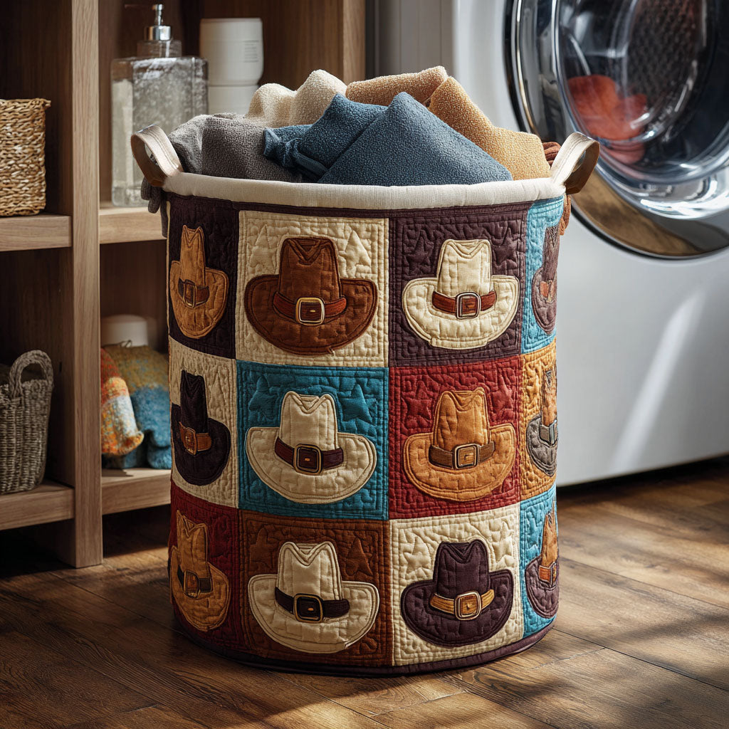 Rustic Rodeo Quilted Laundry Basket NCU0NTV430