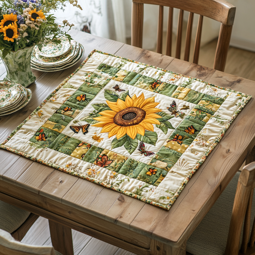 Rustic Shine Quilted Table Topper NCU0DDK511