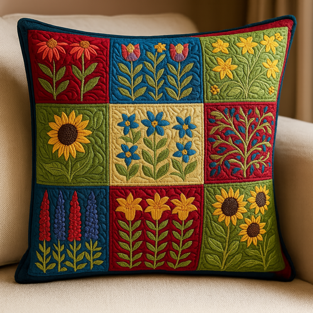 Rustic Bloom Quilted Pillow Case NCU0NNT948