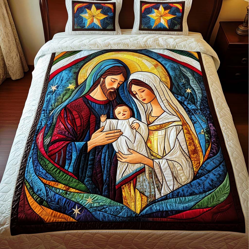 Sacred Harmony 3-Piece Quilted Bedding Set NCU0NT1570