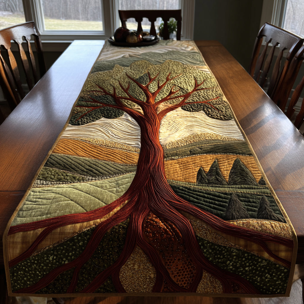 Sacred Tree Quilted Table Runner NCU0DV1527