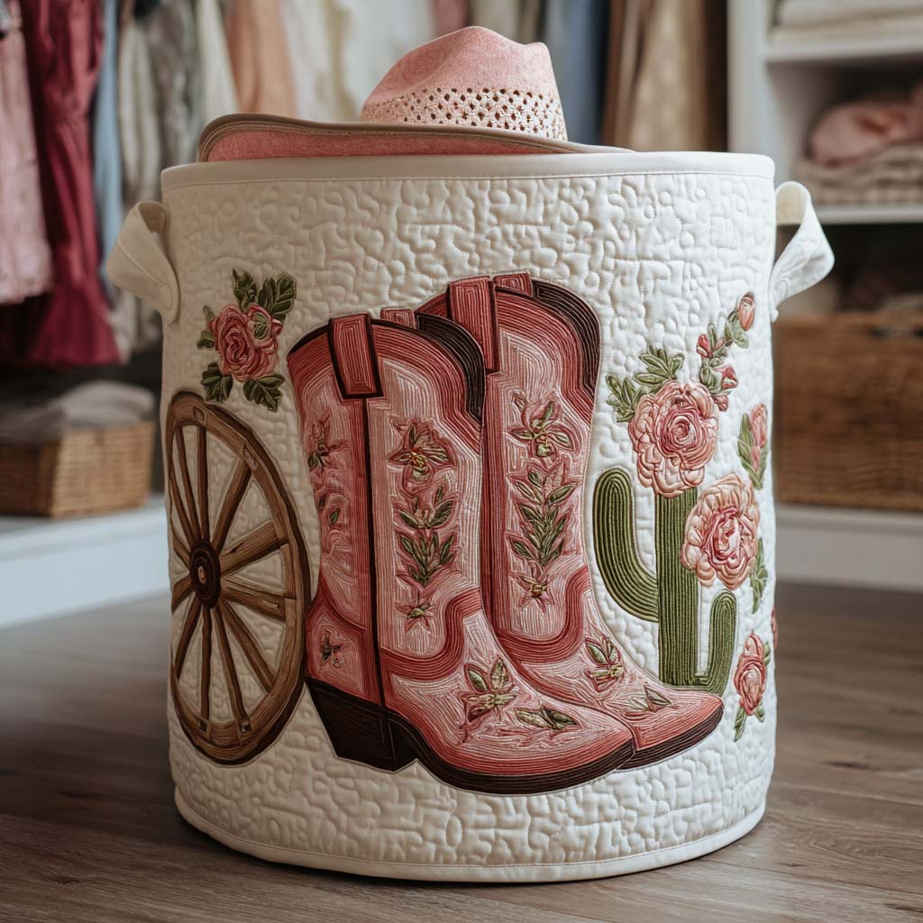 Saddle Ridge Quilted Laundry Basket NCU0NNT2664