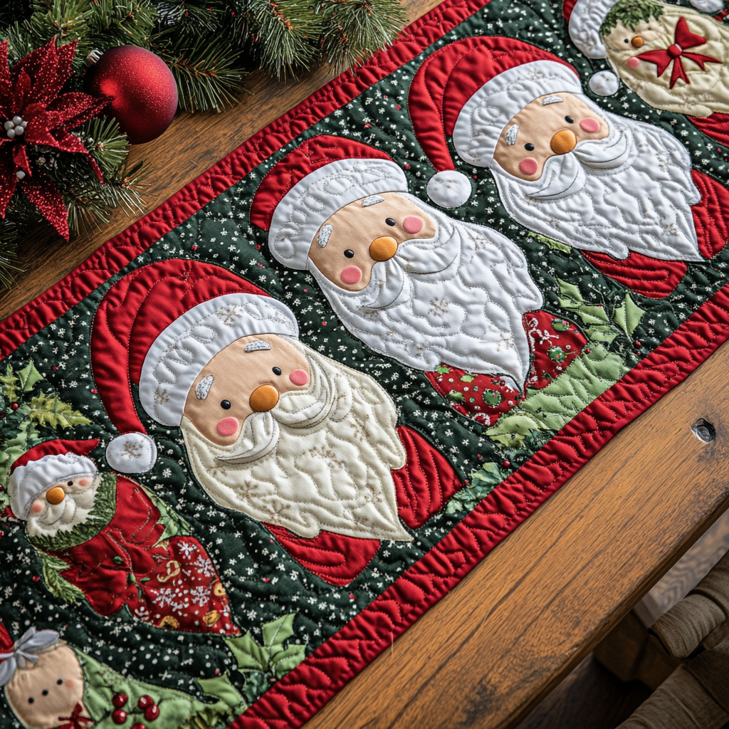 Santa Bliss Quilted Table Runner NCU0DDK1476