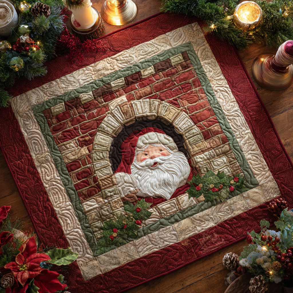 Santa Hearth Quilted Table Topper NCU0NTV576