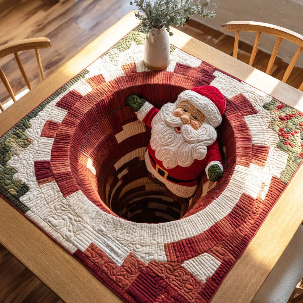 Santa Sleigh Quilted Table Topper NCU0NTD220