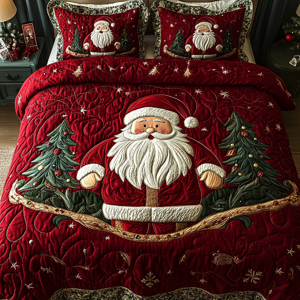 Christmas 3-Piece Quilted Bedding Set NCU0VT64