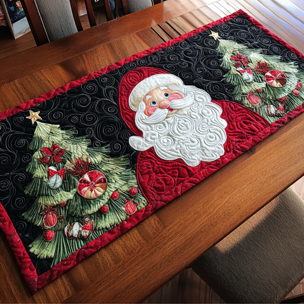 Santa Wonder Quilted Table Runner NCU0DDK1584