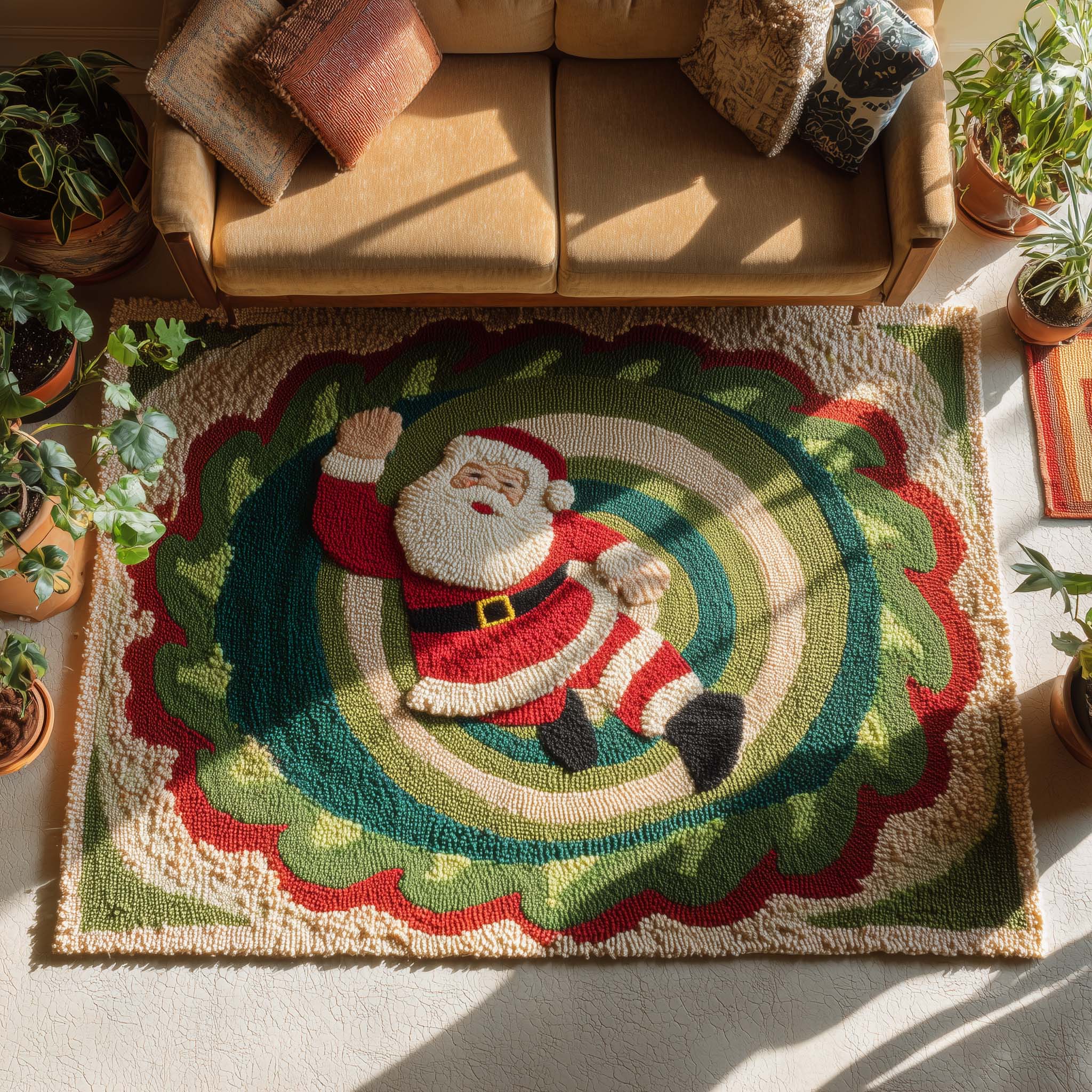 Santas Whirl Area Rug NCU0PT9221
