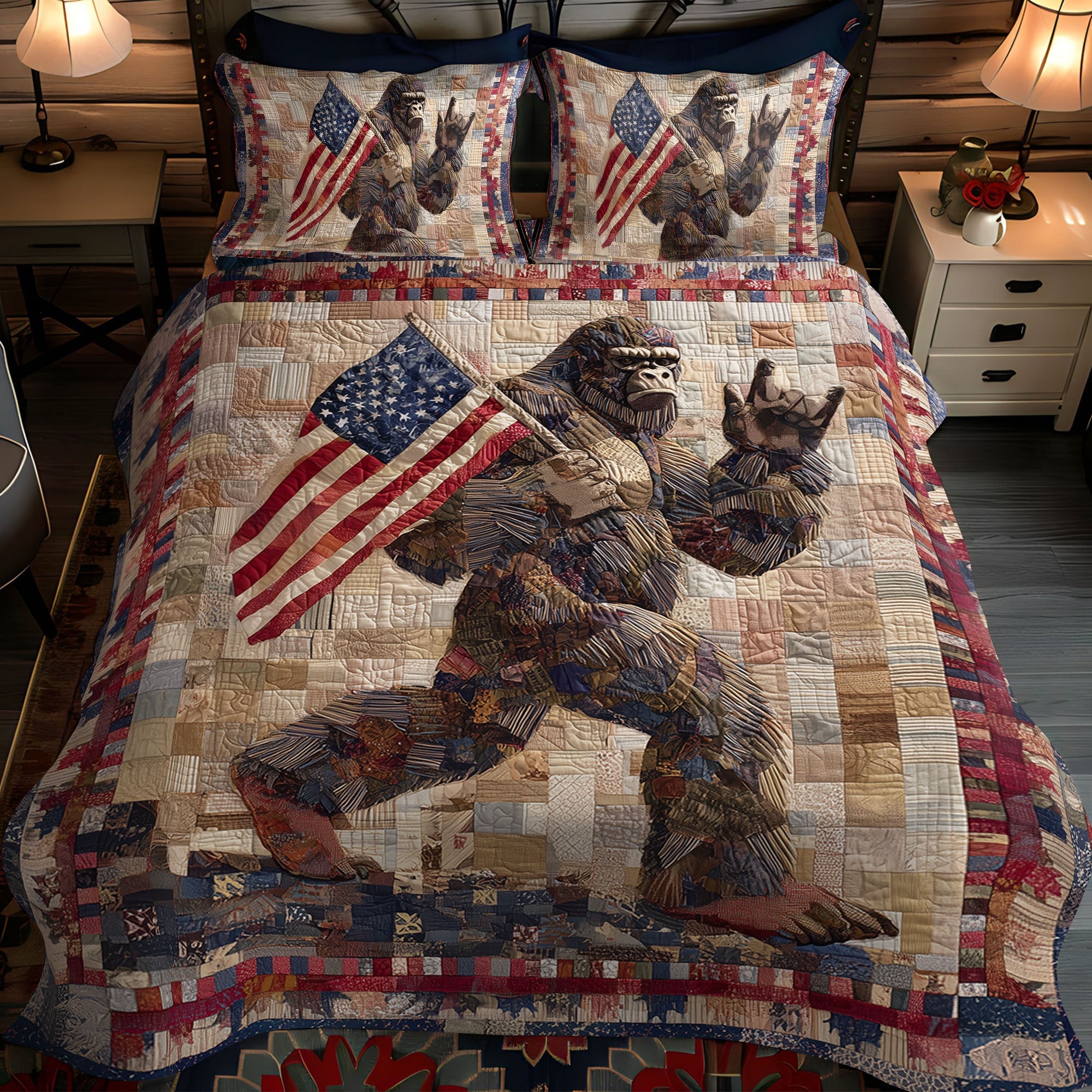 Sasquatch Liberty 3-Piece Quilted Bedding Set NCU0PT7726