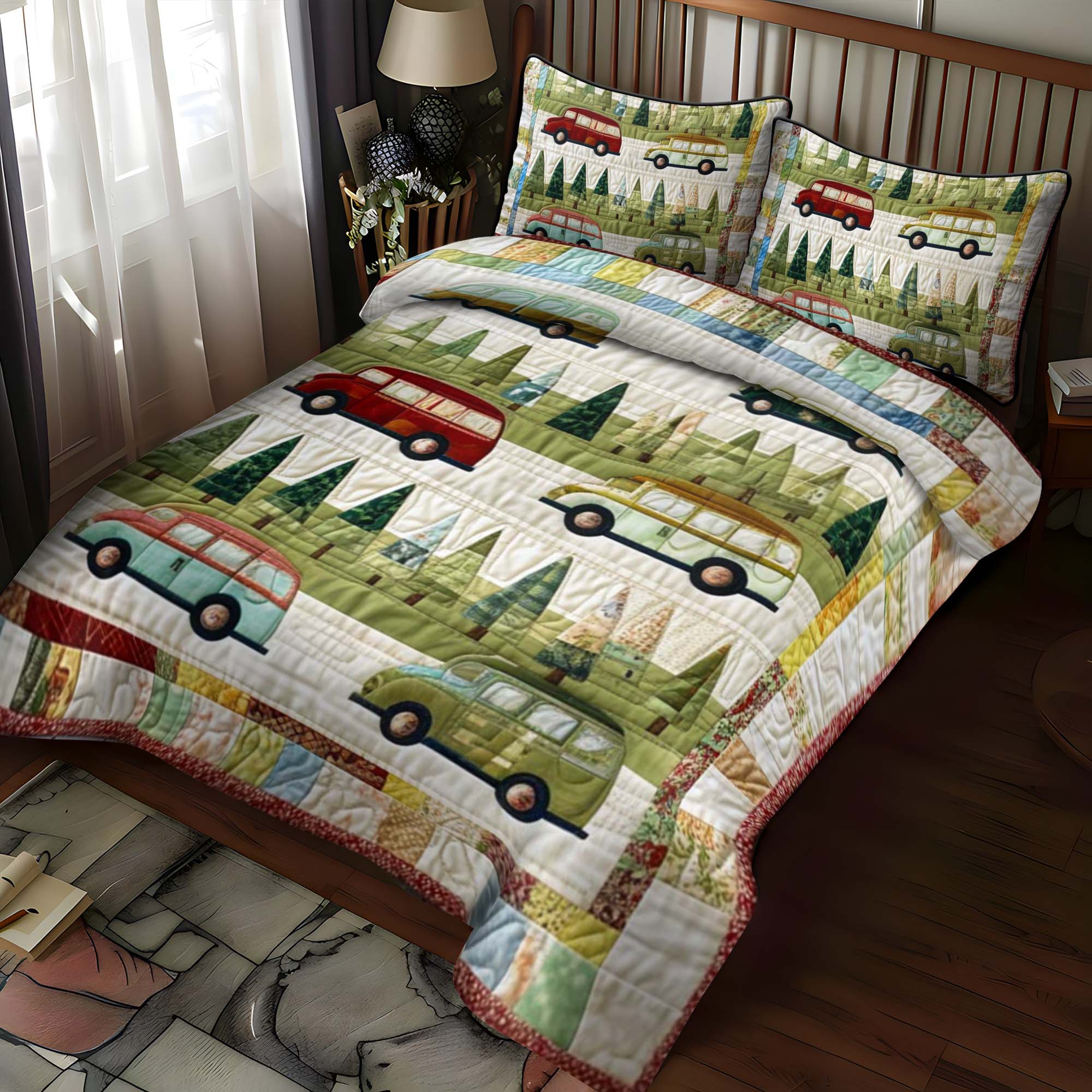 Scenic Camp 3-Piece Quilted Bedding Set NCU0NT652